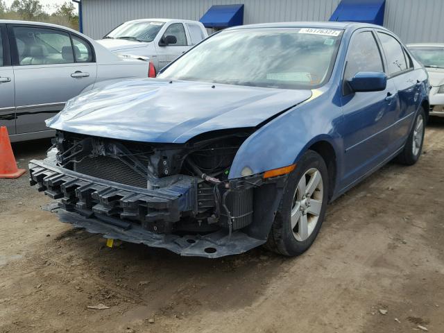 3FAHP07Z69R124988 - 2009 FORD FUSION SE BLUE photo 2