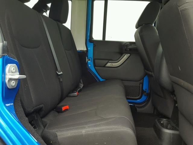 1C4BJWDG4FL766207 - 2015 JEEP WRANGLER U BLUE photo 6