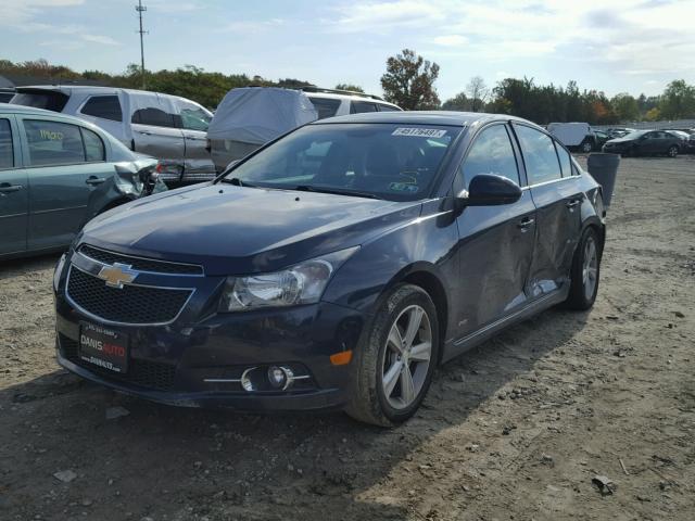 1G1PE5SBXE7263406 - 2014 CHEVROLET CRUZE LT BLUE photo 2