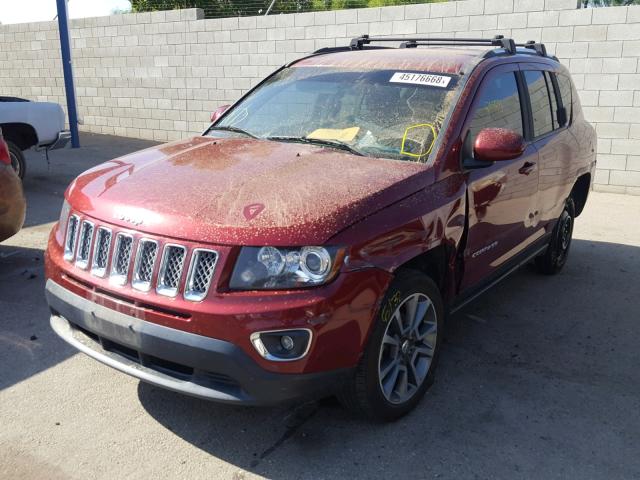 1C4NJCCB0ED877198 - 2014 JEEP COMPASS LI RED photo 2