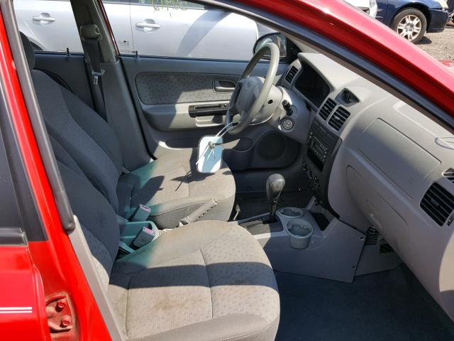 KNADC165X56255371 - 2005 KIA RIO CINCO RED photo 5