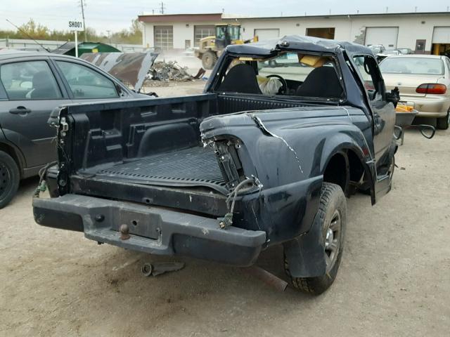 1FTYR10D93PA47685 - 2003 FORD RANGER BLACK photo 4