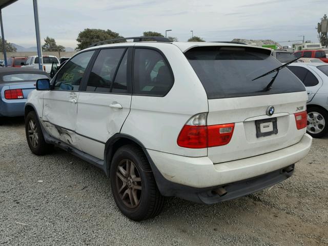 5UXFA13564LU40263 - 2004 BMW X5 3.0I WHITE photo 3