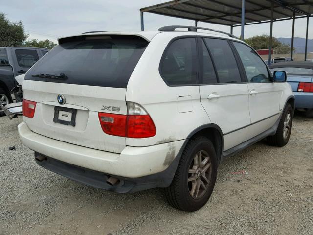 5UXFA13564LU40263 - 2004 BMW X5 3.0I WHITE photo 4