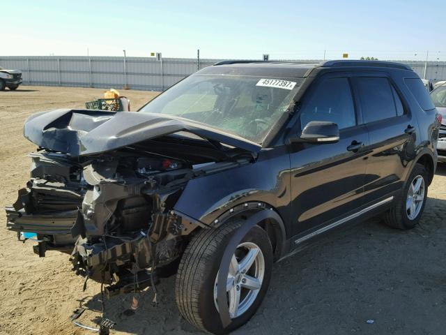 1FM5K8D89HGE01785 - 2017 FORD EXPLORER X BLACK photo 2