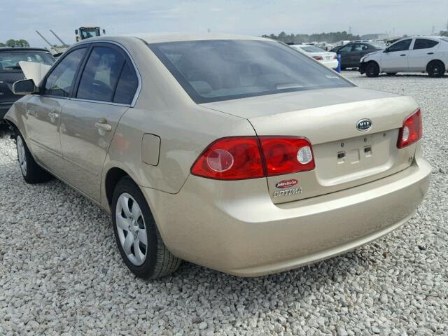 KNAGE123185259587 - 2008 KIA OPTIMA LX GOLD photo 3