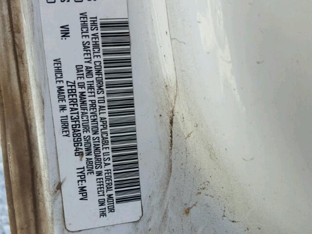 ZFBERFAT3F6A89646 - 2015 RAM PROMASTER WHITE photo 10