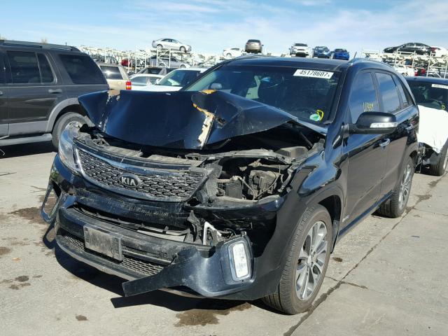 5XYKWDA7XEG434972 - 2014 KIA SORENTO BLACK photo 2