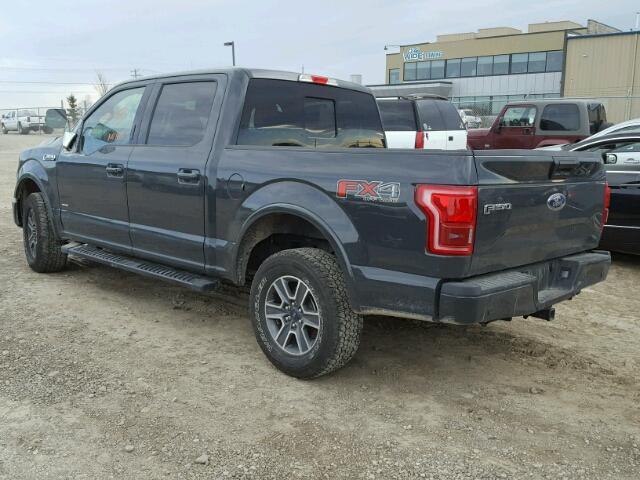 1FTEW1EG9HKD03620 - 2017 FORD F150 SUPER GRAY photo 3