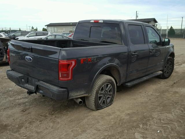 1FTEW1EG9HKD03620 - 2017 FORD F150 SUPER GRAY photo 4