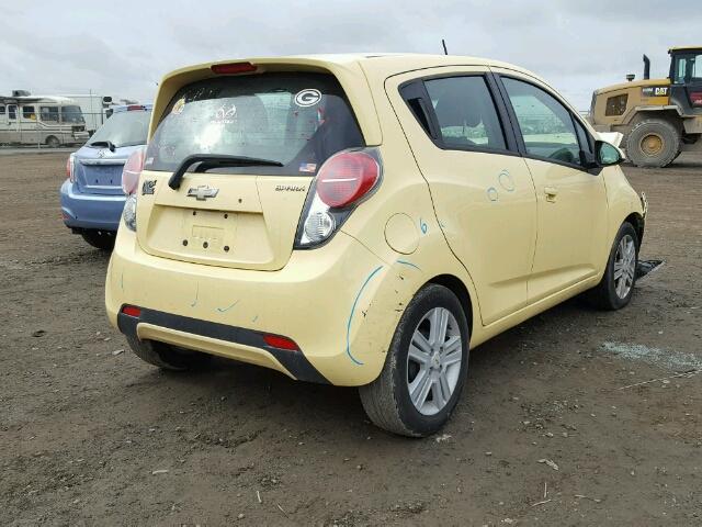 KL8CB6S99DC542572 - 2013 CHEVROLET SPARK LS YELLOW photo 4