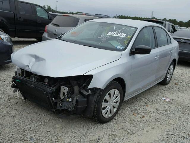 3VW2K7AJ5CM316592 - 2012 VOLKSWAGEN JETTA BASE SILVER photo 2