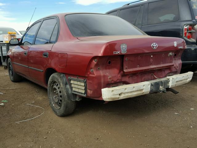 1NXAE09E7PZ071232 - 1993 TOYOTA COROLLA RED photo 3