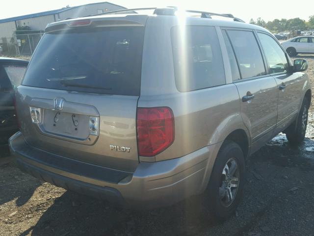 2HKYF18574H578984 - 2004 HONDA PILOT EXL GOLD photo 4