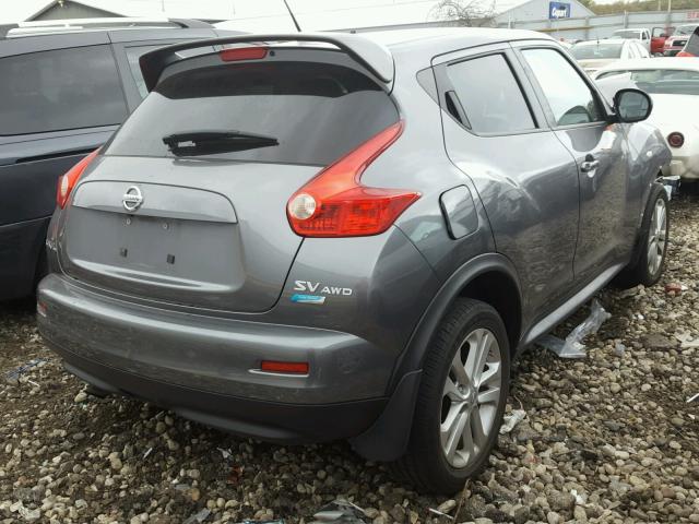 JN8AF5MV2ET362220 - 2014 NISSAN JUKE S GRAY photo 4