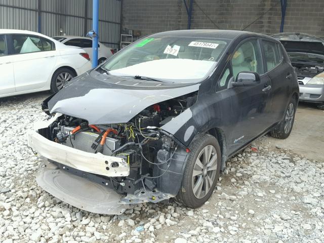 1N4AZ0CP8FC332400 - 2015 NISSAN LEAF S BLACK photo 2