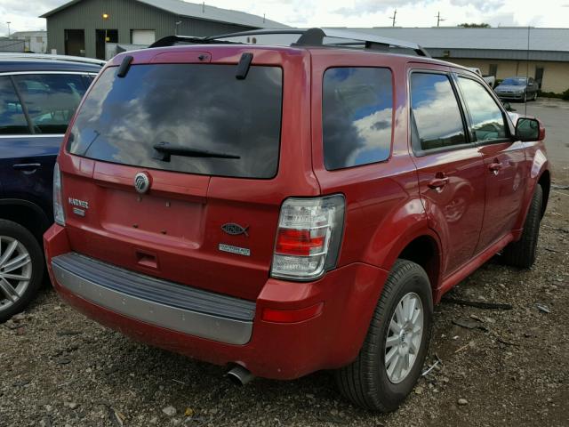 4M2CN8H74AKJ30376 - 2010 MERCURY MARINER PR RED photo 4