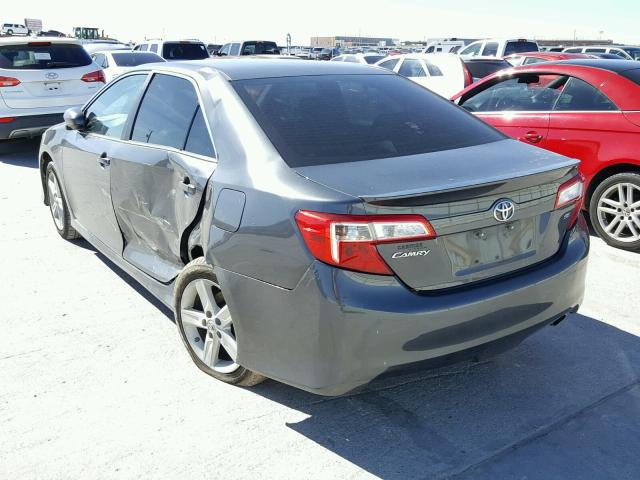 4T1BF1FK0DU236552 - 2013 TOYOTA CAMRY L CHARCOAL photo 3