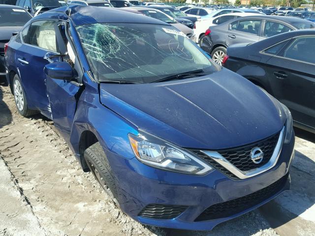 3N1AB7AP4GY247348 - 2016 NISSAN SENTRA S BLUE photo 1