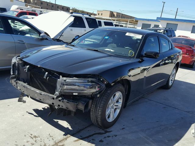 2C3CDXBG4GH134217 - 2016 DODGE CHARGER SE BLACK photo 2