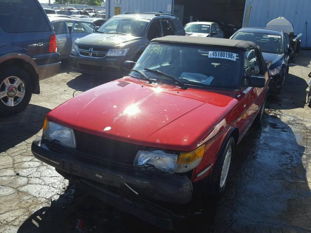 YS3AL75L8M7009543 - 1991 SAAB 900 BASE RED photo 2