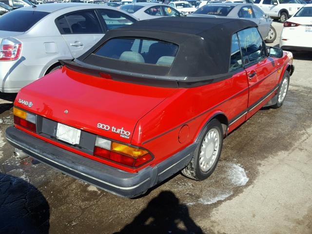 YS3AL75L8M7009543 - 1991 SAAB 900 BASE RED photo 4