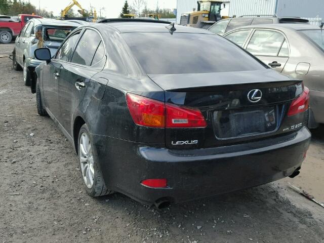 JTHCK262972009689 - 2007 LEXUS IS 250 BLACK photo 3