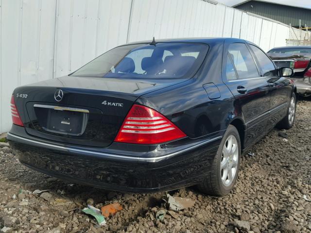 WDBNG83J24A401908 - 2004 MERCEDES-BENZ S 430 4MAT BLACK photo 4