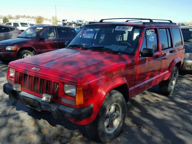 1J4FJ68S9TL333116 - 1996 JEEP CHEROKEE S RED photo 2