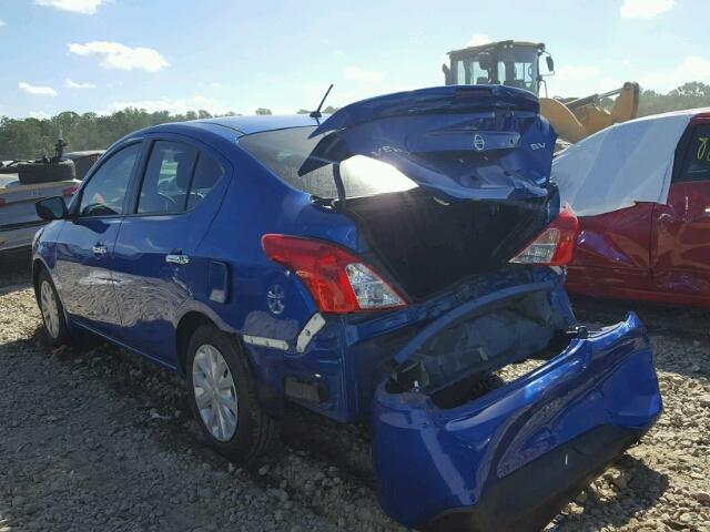 3N1CN7AP8GL805988 - 2016 NISSAN VERSA S BLUE photo 3