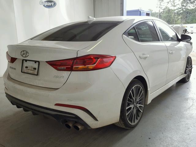 KMHD04LB5JU455793 - 2018 HYUNDAI ELANTRA SP WHITE photo 4