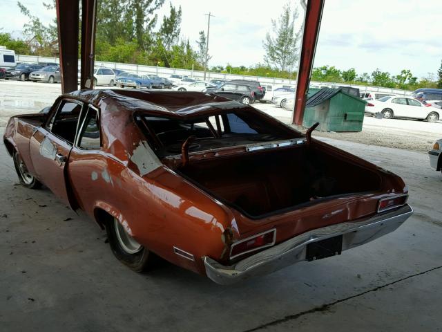 1X27F2W385480 - 1967 CHEVROLET NOVA ORANGE photo 3