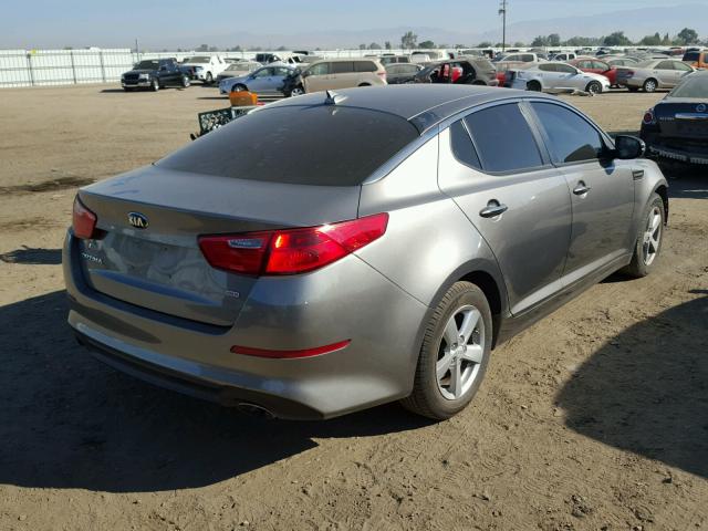 5XXGM4A73EG314074 - 2014 KIA OPTIMA LX GRAY photo 4