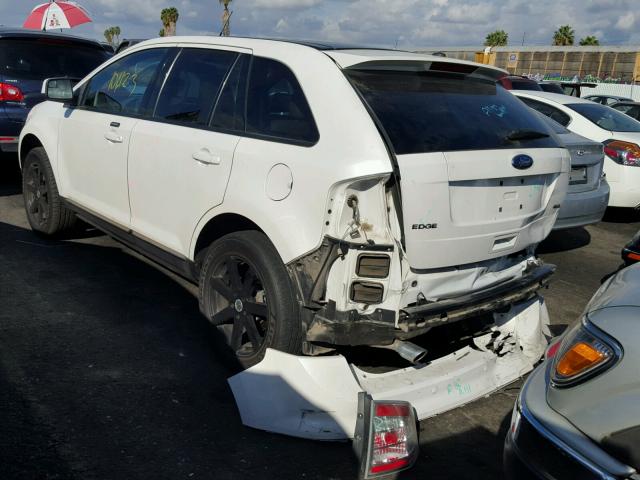 2FMDK3JC6ABA81006 - 2010 FORD EDGE SEL WHITE photo 3