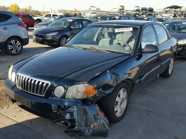 KNAGD128035209724 - 2003 KIA OPTIMA GREEN photo 2