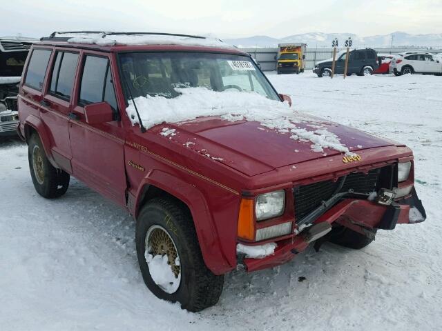 1J4FJ78S5NL165189 - 1992 JEEP CHEROKEE L RED photo 1