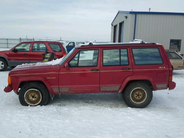 1J4FJ78S5NL165189 - 1992 JEEP CHEROKEE L RED photo 9