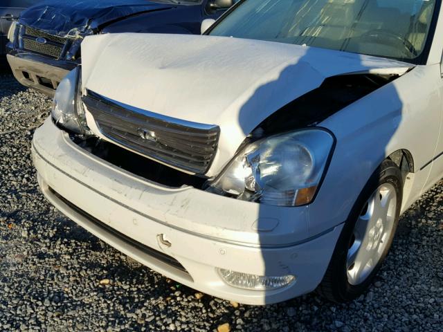 JTHBN30F830096222 - 2003 LEXUS LS WHITE photo 9