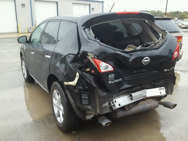 JN8AZ18W89W123634 - 2009 NISSAN MURANO BLACK photo 3