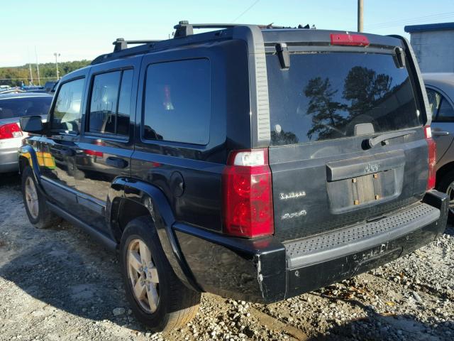 1J8HG48K66C302954 - 2006 JEEP COMMANDER BLACK photo 3