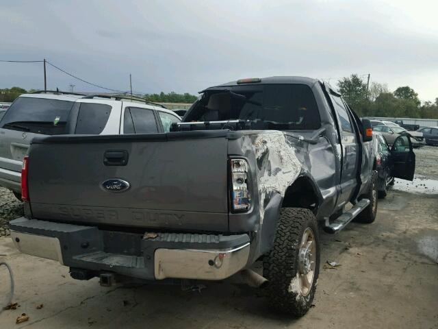 1FTWW31529EA67140 - 2009 FORD F350 GRAY photo 4