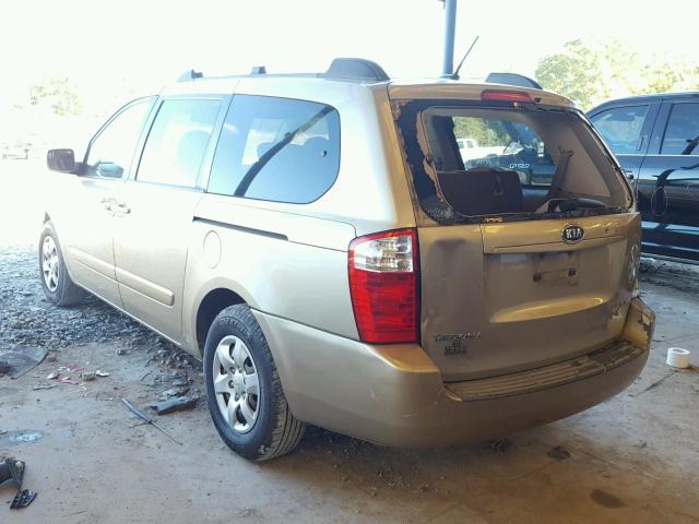 KNDMB233296278535 - 2009 KIA SEDONA GOLD photo 3