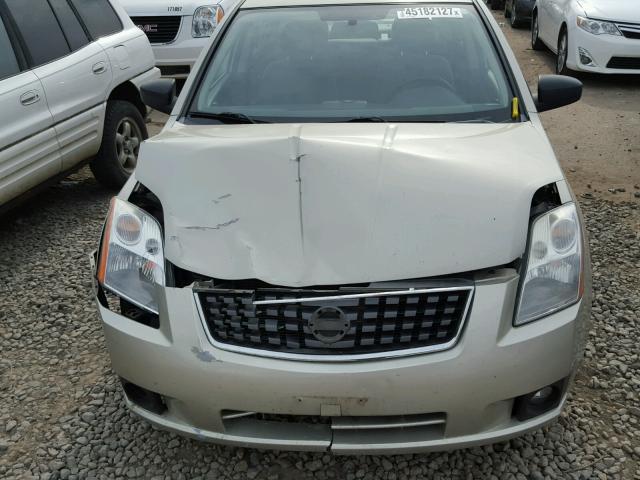 3N1AB61E37L703944 - 2007 NISSAN SENTRA BEIGE photo 9