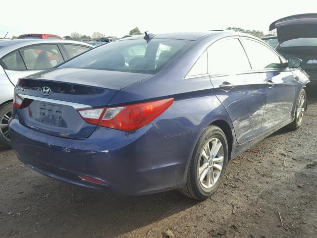 5NPEB4AC7DH780247 - 2013 HYUNDAI SONATA GLS BLUE photo 4