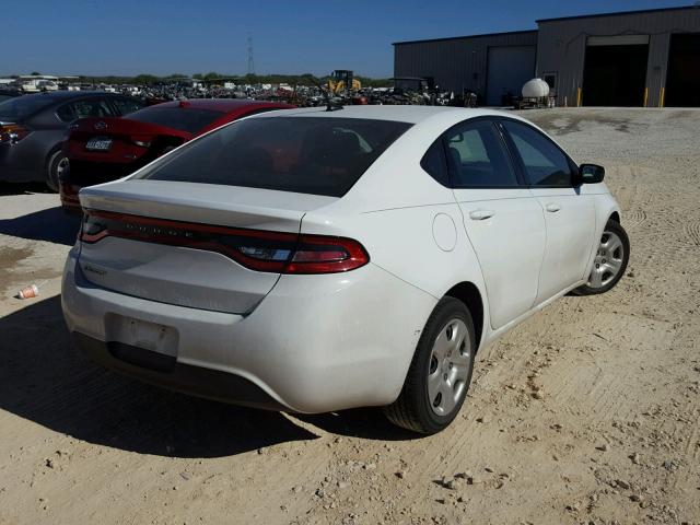 1C3CDFAA2GD585277 - 2016 DODGE DART SE WHITE photo 4