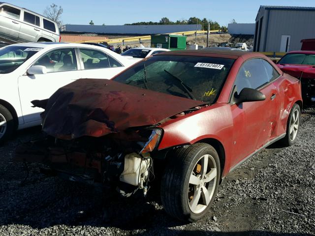 1G2ZH35N074176494 - 2007 PONTIAC G6 GT RED photo 2