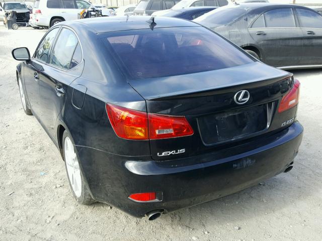 JTHBK262672038594 - 2007 LEXUS IS 250 BLACK photo 3