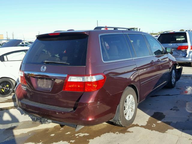 5FNRL38817B062884 - 2007 HONDA ODYSSEY TO MAROON photo 4