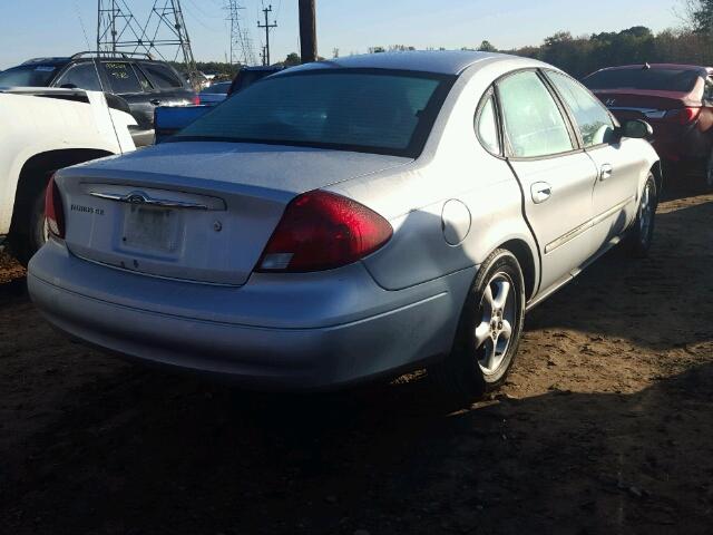 1FAFP53U51A113252 - 2001 FORD TAURUS SILVER photo 4