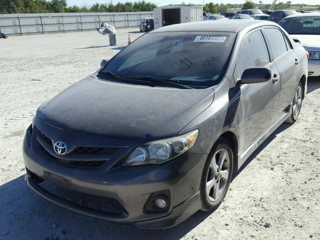 5YFBU4EE3CP049129 - 2012 TOYOTA COROLLA BA GRAY photo 2